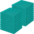 Homaxy 100% Cotton Waffle Weave Kitchen Dish Cloths 18-Pack, Teal | 12 x 12 by Homaxy