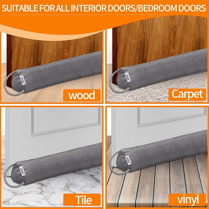 TORRAMI 30" Door Draft Stopper for Bottom of Doors, Seal Blocks Hot Air - Image 5