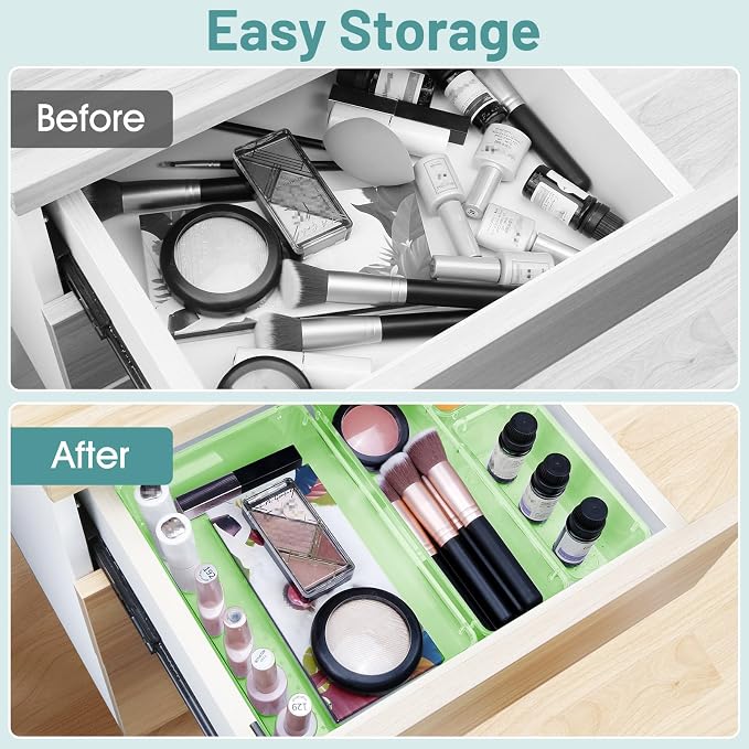25 PCS Plastic Drawer Organizer Set, Makeup Organizers and Storage Bins | 4 - Image 4