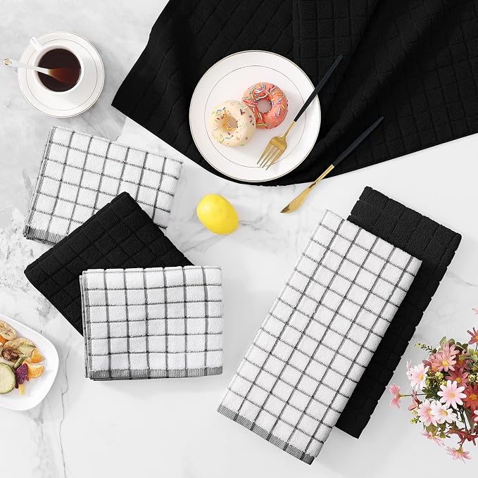 Homaxy Large Premium Cotton Kitchen Towels 16"x 28", 8 Pack - Image 9