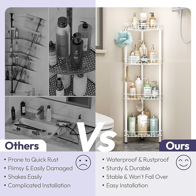 SWTYMIKI Standing Shower Caddy Corner - Image 2