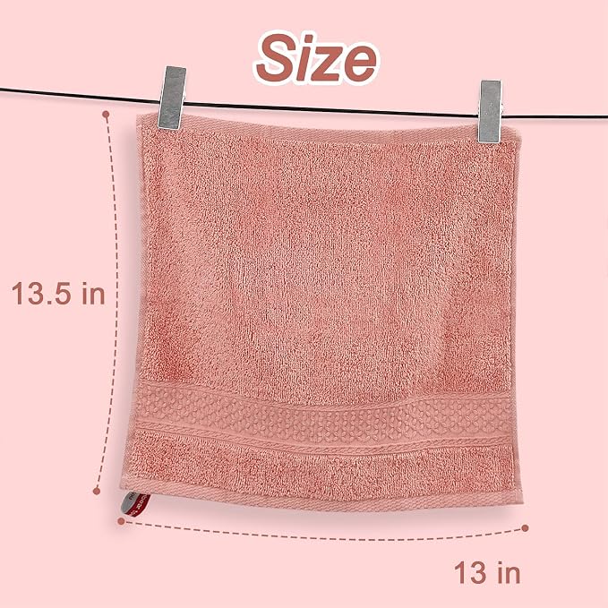 Cleanbear 6 Pack Cotton Wash Cloths - Image 2