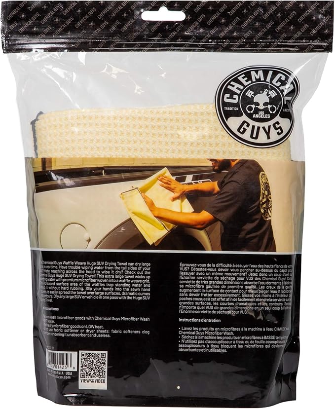 Chemical Guys MIC702 Waffle Weave SUV Microfiber Drying Towel, Large Vehicles - Image 3