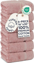 Chakir Turkish Linens 100% Cotton 6-Pack Hand Towels 16x30, Oeko-Tex Certified by ChakirTurkishLinens