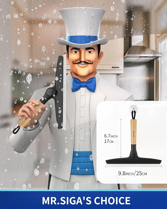 MR.SIGA Silicone Squeegee for Shower Door, 10 inch, showers and glass surfaces - Image 2