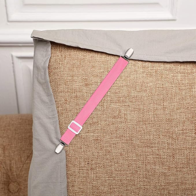 Boao 12 Pcs Bedsheet Strap Elastic Clip, 8-12 Inch Length | Sturdy Metal Clips - Image 6