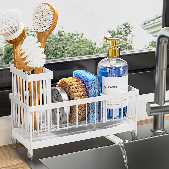 Cisily Sponge Holder for Kitchen Sink, Sink Caddy Organizer by CISILYHOMELIFE