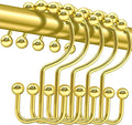 Shower Curtain Hooks, Free Sliding Double Shower Hooks by Cerpourt