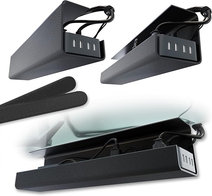 Scanfield Under Desk Cable Management Tray, 5″ Interior by ScandinavianHubCableTrays
