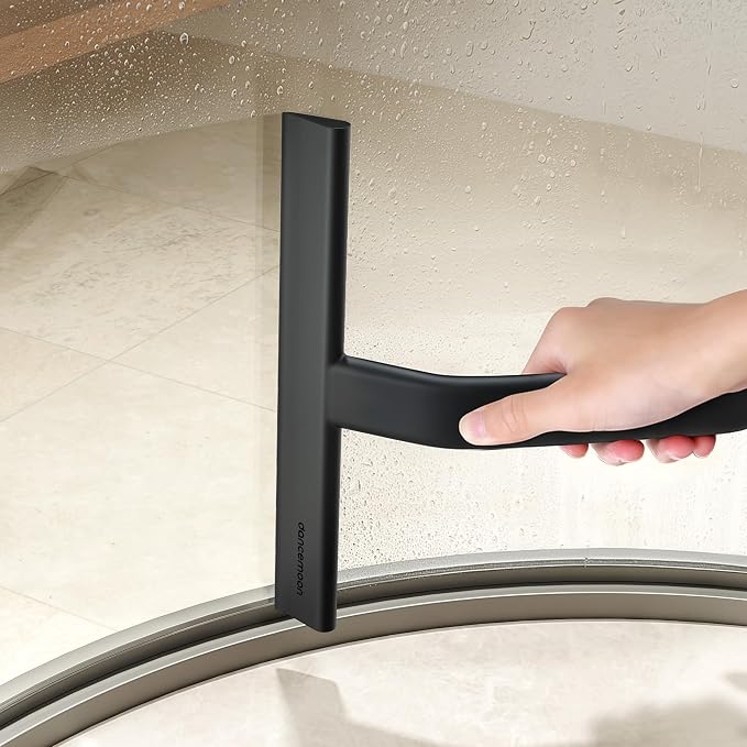 JustHang Shower Squeegee with Built-in Hook, 10-Inch Black | Award-Winning - Image 7