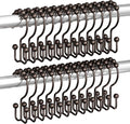 Titanker Shower Curtain Hooks Rings, Rust Resistant Metal Double Glide Shower by Titanker