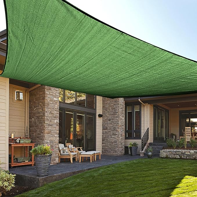LOVE STORY Custom Size 10' x 11' Piquant Green Sun Shade Sail Canopy Commercial Rectangle Sail Shade Fabric for Patio Garden Backyard Pool (Customized)