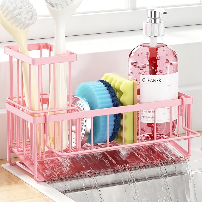 Sponge Holder for Kitchen Sink, Kitchen Sink Caddy, Kitchen Sink Sponge Holder by OERPHO