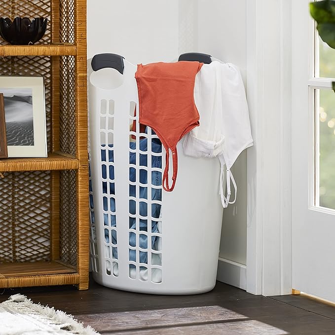 Gracious Living 2 Pack Easy Carry Flex Hamper, Large 87.5L Laundry Basket - Image 6