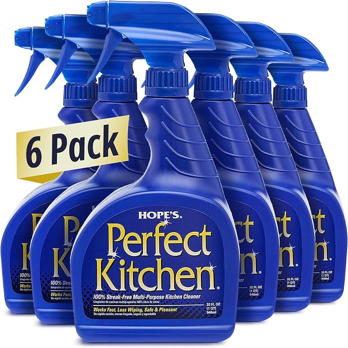 HOPE'S Perfect Kitchen Cleaner Spray - 32 Oz No-Residue All Purpose Cleaning by Hopes