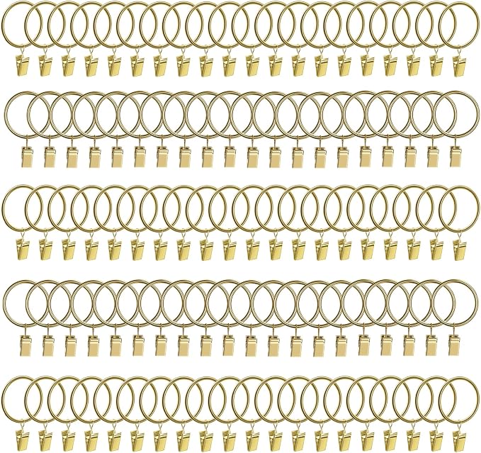 Lansian 100 Pack Curtain Rings by Lansian