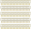 Lansian 100 Pack Curtain Rings by Lansian