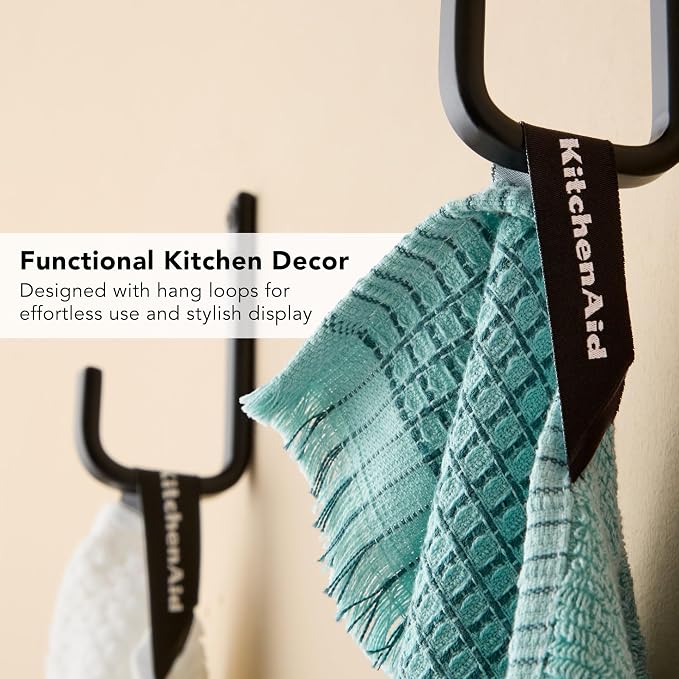 KitchenAid Gourmet Series Gridlines Kitchen Towels 3-Pack Set, 100% Cotton - Image 6