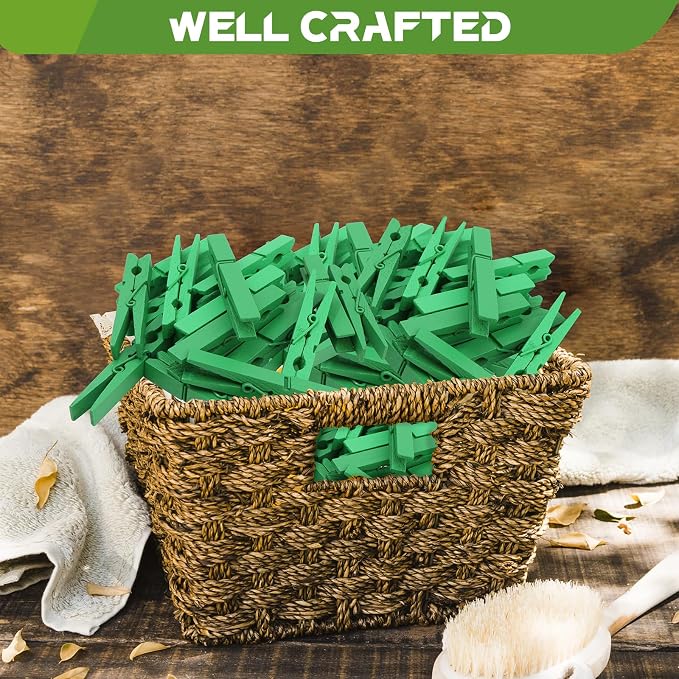 100 Pcs Green Clothes pins - Image 6