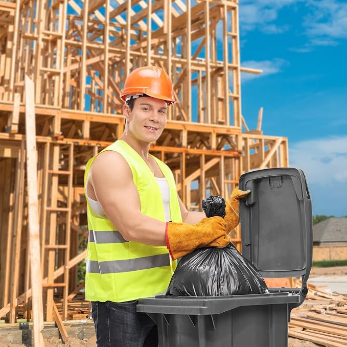 Tasker Contractor Garbage Bags, 150 ct, 55-60 Gal, 3 Mil Black | 150 Count Bulk - Image 9