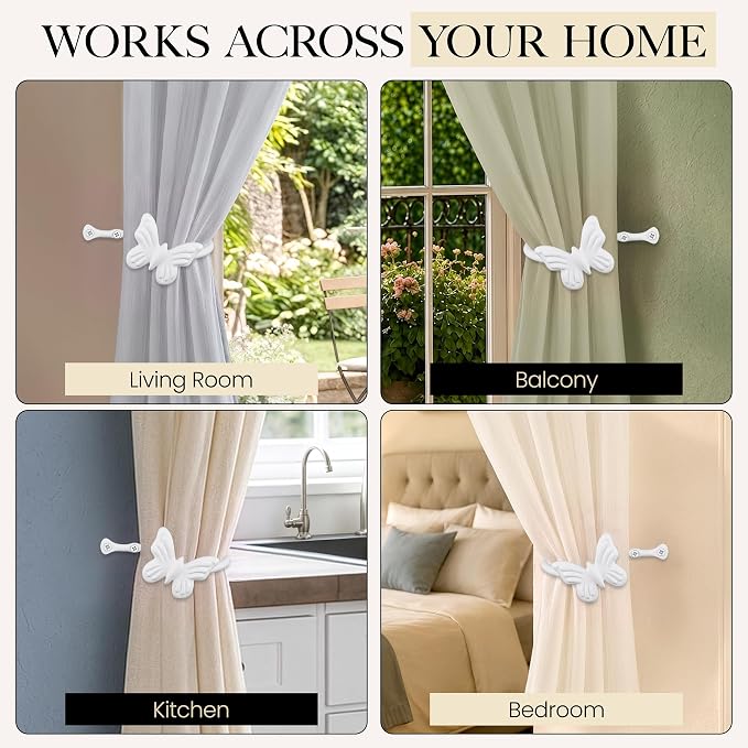 RTZEN Metal Curtain Tiebacks, Drapery Holders - Image 6