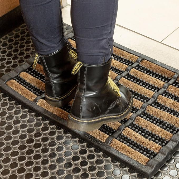 FOOTMATTERS Ninamar Mud Scrubber Tray Mat – 24 x 16 inch