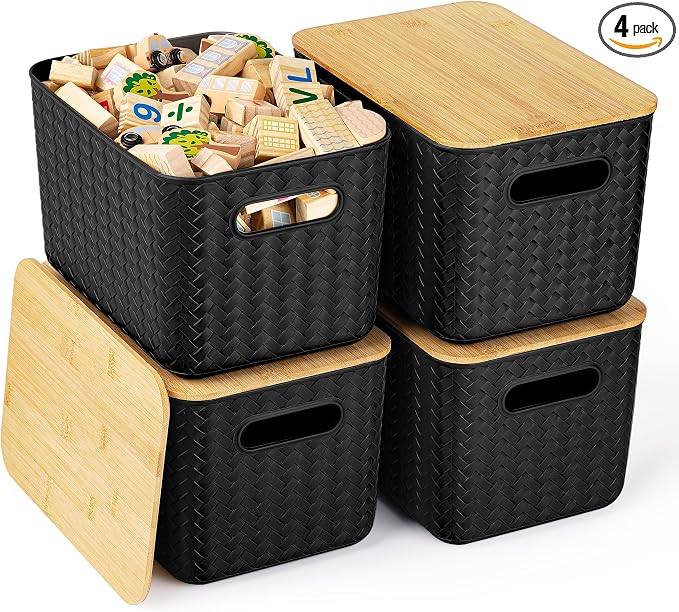 Ohmlove 4 Pack Storage Bins by OHMLOVE