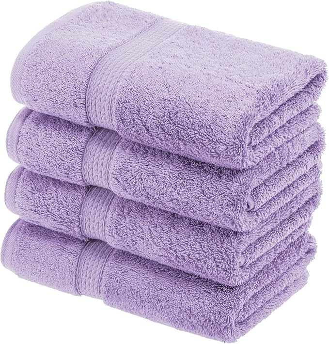 SUPERIOR Egyptian Cotton Plush & Absorbent, Hand Towel Set of 4, Soft Luxury - Image 2