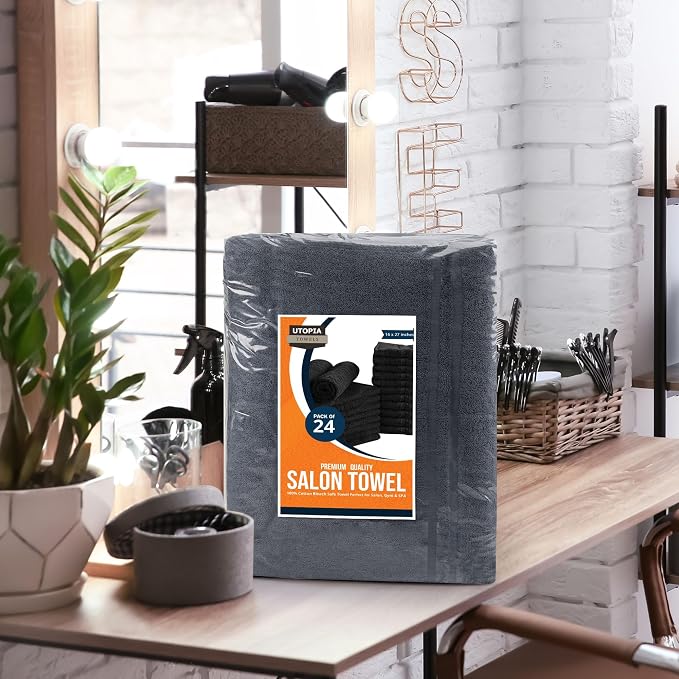 Utopia Towels Bleach Proof Salon Towels, 16x27 in, Dark Grey | Bleach Safe 100% - Image 7