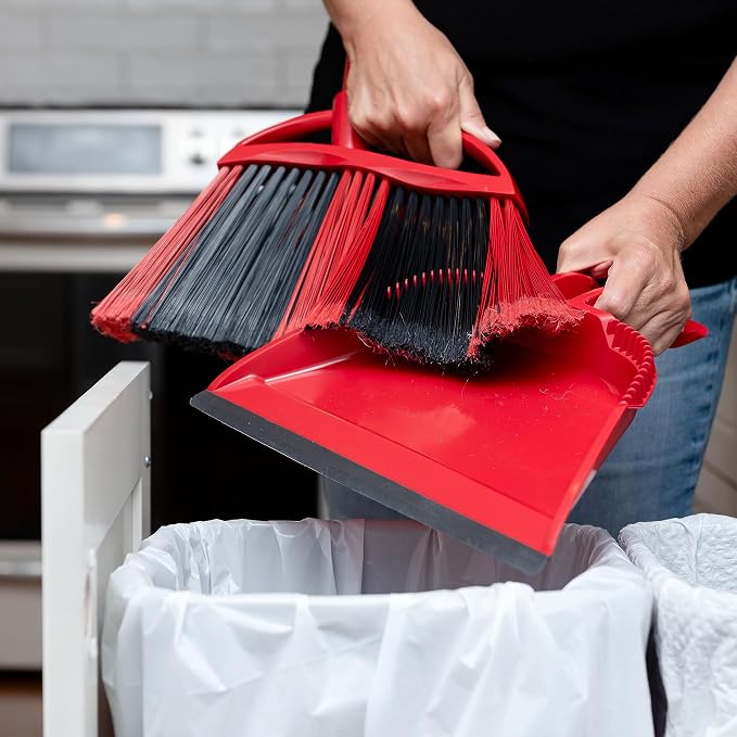 O-Cedar One Sweep Broom & Step-On Dustpan Set | Patented Wave Bristles Remove - Image 14