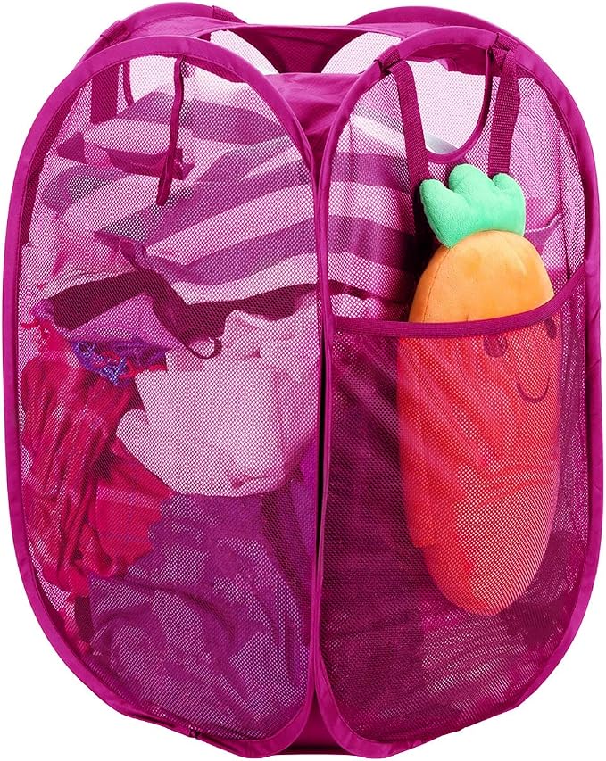 HOUSE AGAIN Strong Mesh Pop Up Laundry Hamper, 70L Collapsible Laundry Basket by HOUSEAGAIN