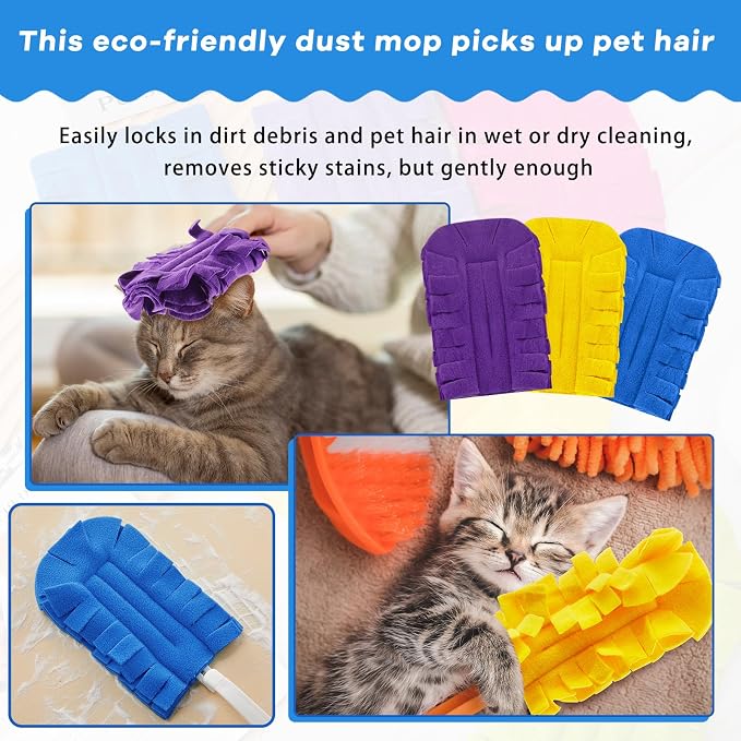 Zubebe 3 Pcs Reusable Duster Refills Fleece - Image 5