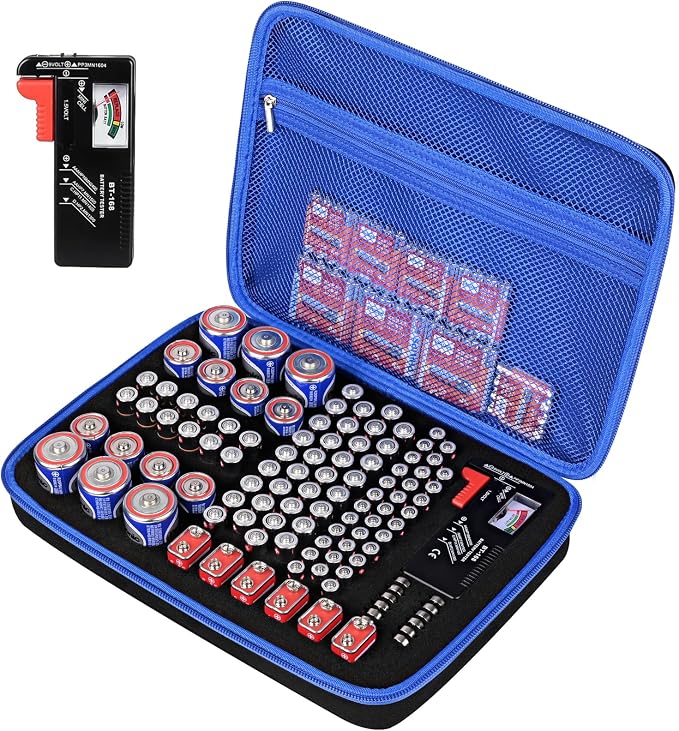 Battery Organize Storage Case by PORTABLESTORAGECASE