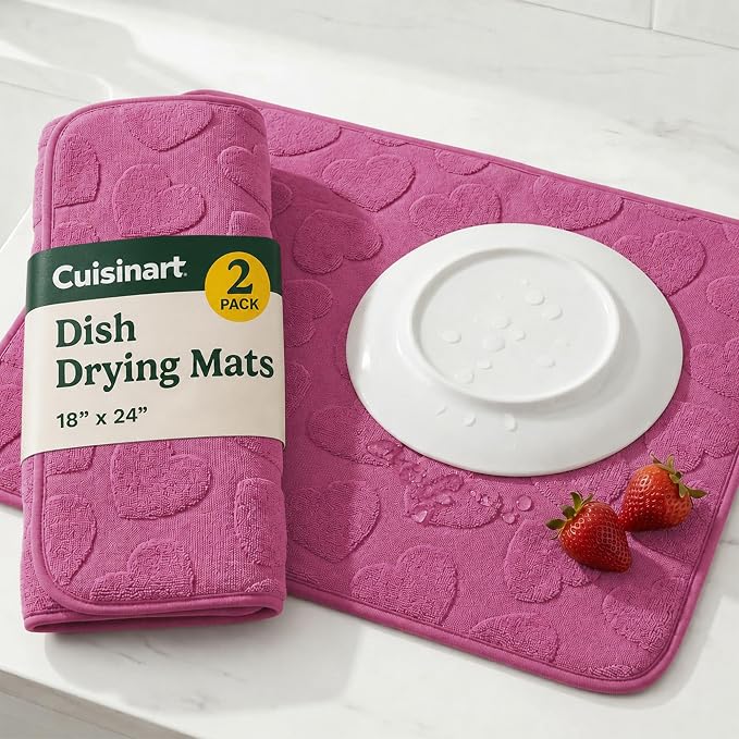 Cuisinart Dish Drying Mat for Kitchen Counter, Microfiber | Ultra absorbent by BestBrands