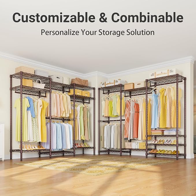 VIPEK V5 Heavy Duty Clothes Rack, Modular Closet System, Bronze | 890 lbs Load - Image 6