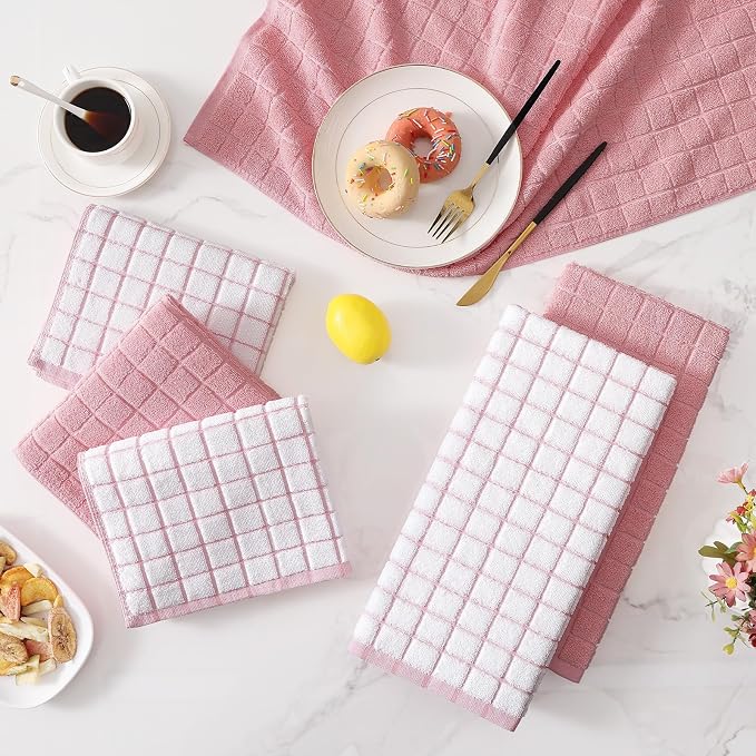 Homaxy Large Premium Cotton Kitchen Towels 16"x 28", 8 Pack - Image 9