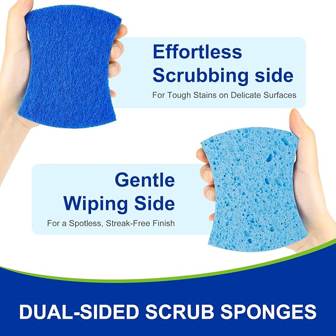 LILAC Non Scratch Sponges, Natural Cellulose Scrub Sponge - Image 6