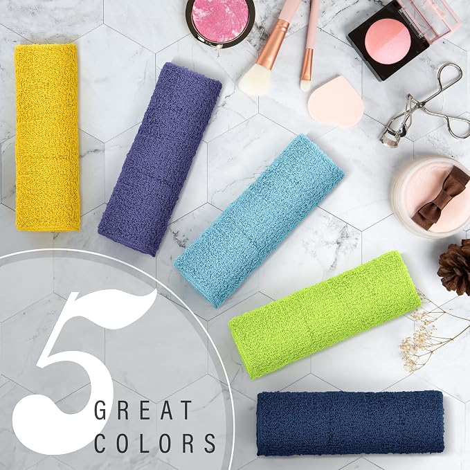 DecorRack 100% Cotton Washcloths 12x12 in - Image 3