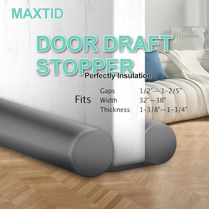 MAXTID Under Door Draft Stopper 32, 38 Inches, Sweep Insulation | Door Sweep - Image 5