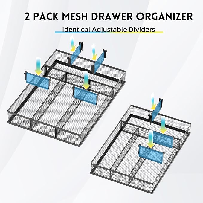 SUPEASY 2 Pack Desk Drawer Organizer - Image 3