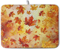 Maple Leaves Fall Dish Drying Mat by Kwlegh