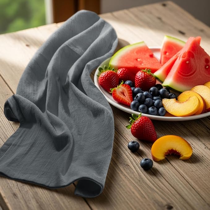 Utopia Kitchen Light Grey Flour Sack Towels 100% Cotton | Tea Towels - Image 7