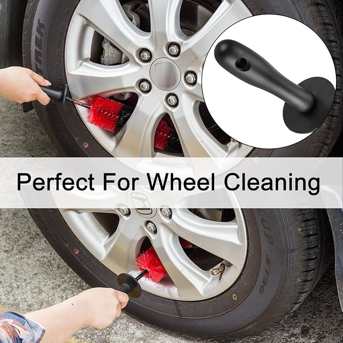 Premium Wheel /Rim Cleaning Brush Long Soft Bristle, Car Wheel Brush, Rim Tire - Image 4