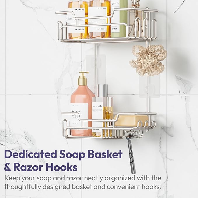 SWTYMIKI Bathroom Shower Caddy Hanging - Image 5