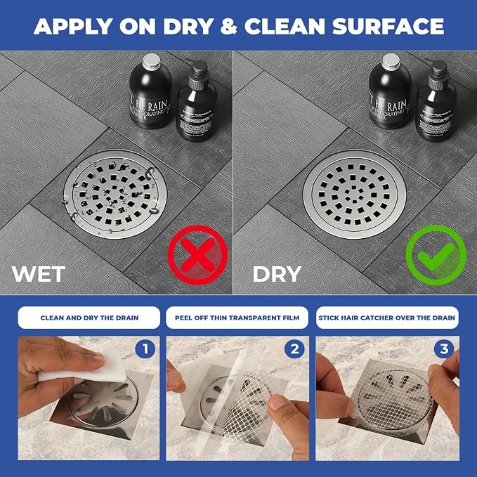 35 Pack Hair Catcher Shower Drain Disposable Mesh Stickers - Image 8
