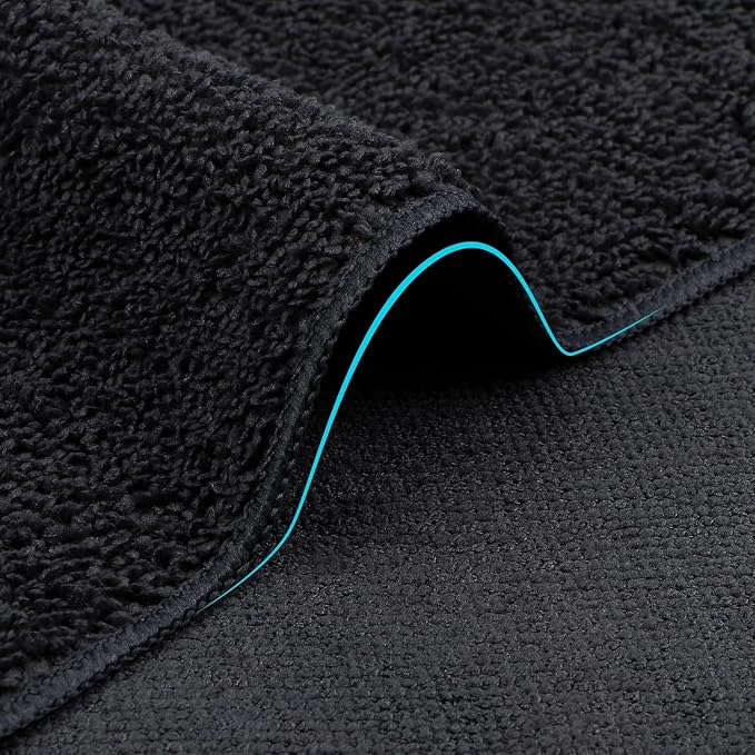 Orighty Washcloths Bulk, 100 Pack Microfiber Face Towels, 12x12 Inch Black - Image 3