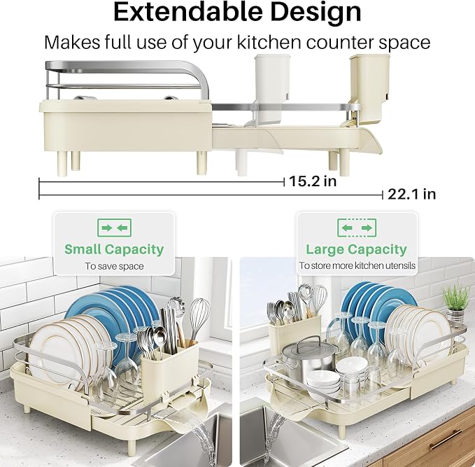 SNTD Expandable Dish Drying Rack - Image 3