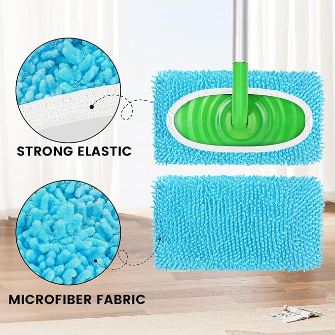 6Pcs Reusable Microfiber Mop Pads Compatible - Image 3