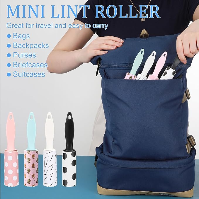 Hushee 48 Pcs Mini Lint Rollers - Image 5