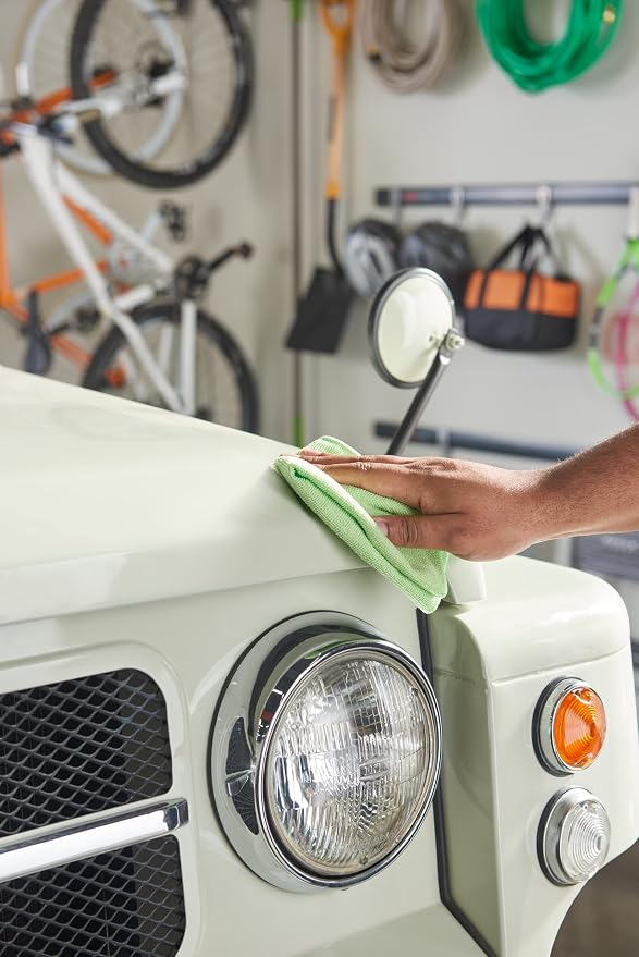Quickie Cleaning 32-Pack Microfiber Cleaning Cloth 14"x14" inch Green - Image 10